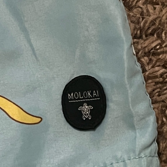 Molokai Swim Trunks Mens Size Medium 31-33W Drawstring Surf Shorts - Picture 5 of 6